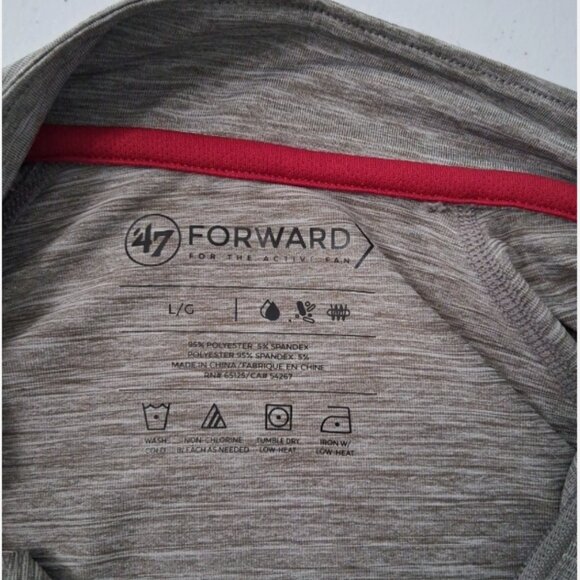 47 Forward 144th Kentucky Derby Quarter Zip Heathered Womans Large Thumb Holes - Picture 4 of 10